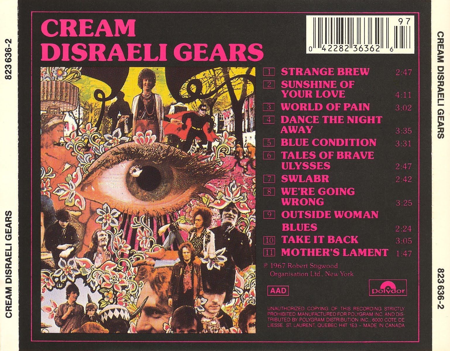 Las Galletas de Maria Cream Disraeli Gears (1967 UK)