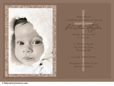 photo baptism announcement invitation