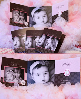 tri-fold baby announcement, holiday card, tri-fold birthday invitation