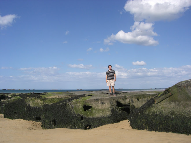 Me at DDay beaches. This was a manmade port the allies made and didnt clean up well.