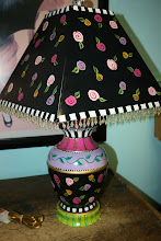 "Midnight Garden" Design on an Urn Lamp