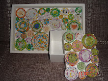 Caixa e bandeja em MDF trabalhada