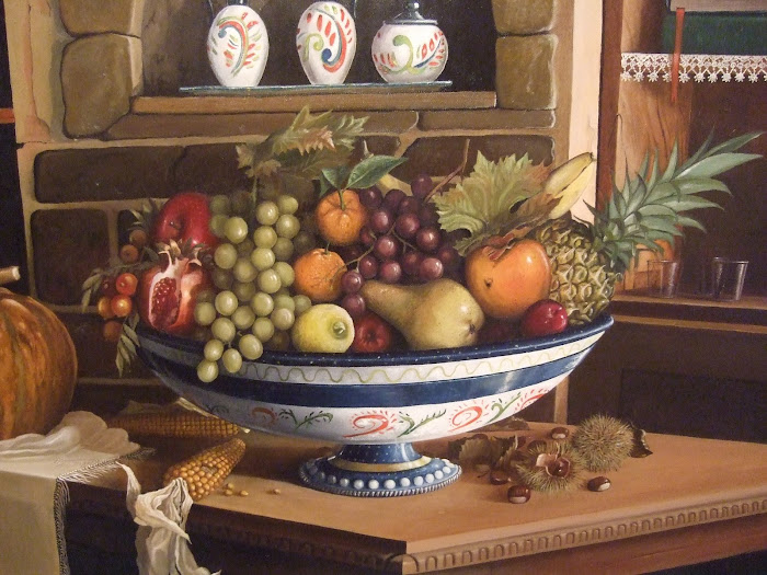 (Rodolfo Orecchio) Particolare del vaso di frutta "NATURA E TRADIZIONE" (Rodolfo Orecchio)