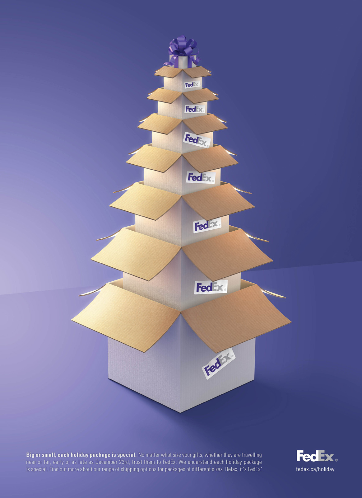 Ad DropBox Navidad Fedex
