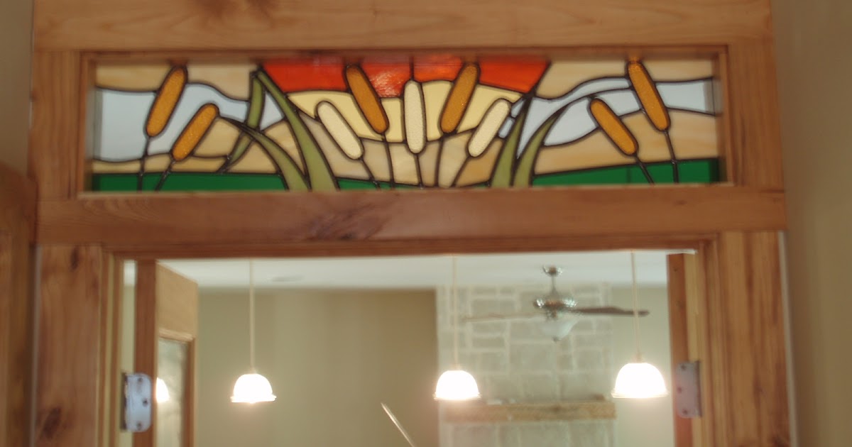 Heirloom Stained Glass of Mississippi Cattails