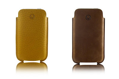 yellow and tan leather iphone case