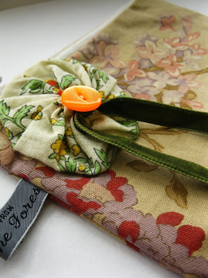 hand embroidered floral purse by lost in the forest