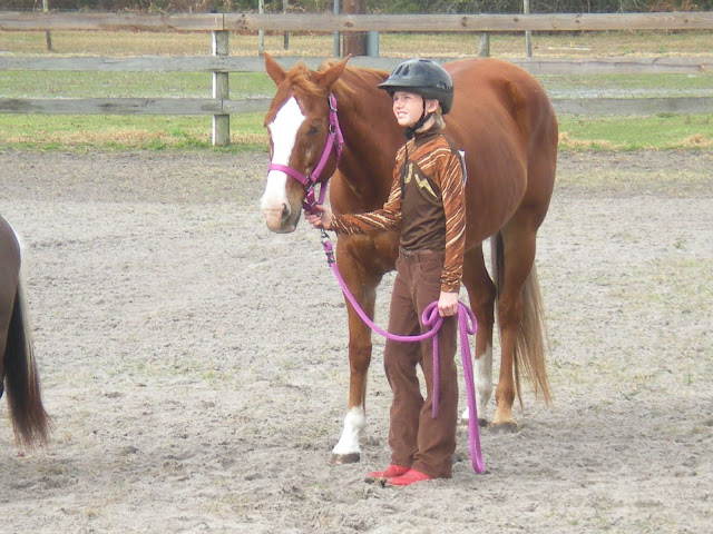 Kayla at her first Horse Show