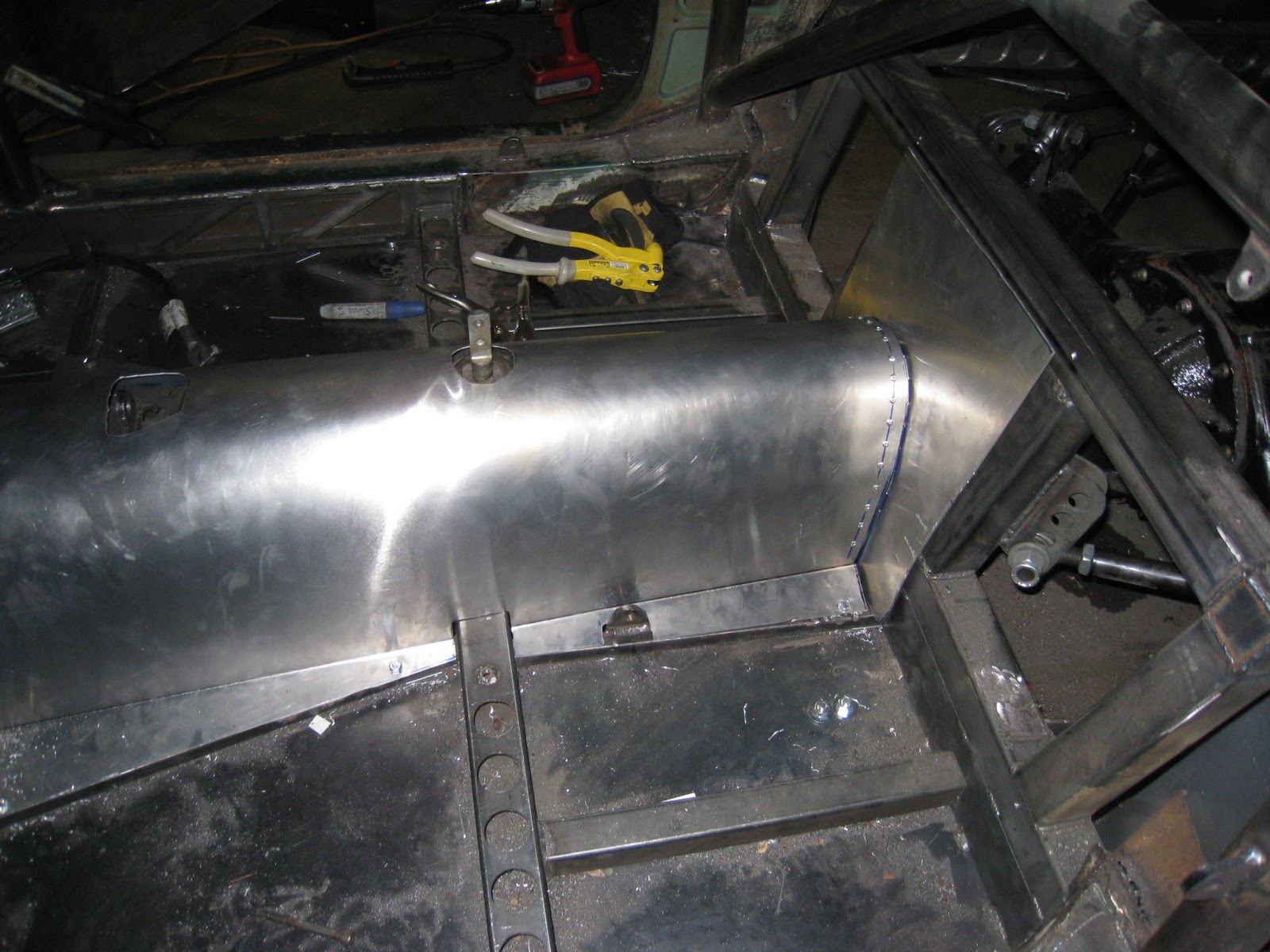 V8 Powered MGBGT Transmission tunnelaluminum