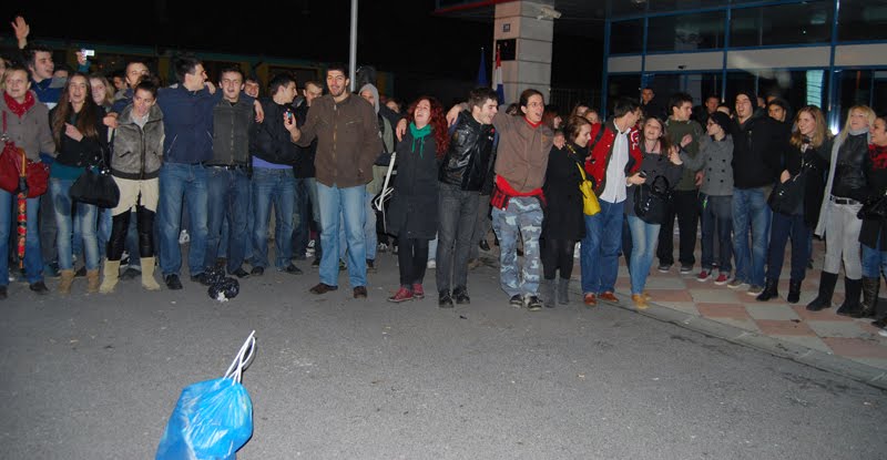 Prosvjed ispred MZO�, 1.12.2009. - 1