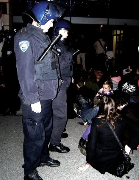 Prosvjed ispred MZO�, 1.12.2009. - 3