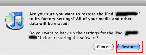How to Restore iPad