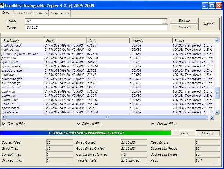 Software Free Unstoppable Copier 5.2
