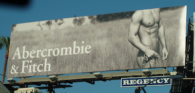 Abercrombie & Fitch model billboard on Sunset Blvd