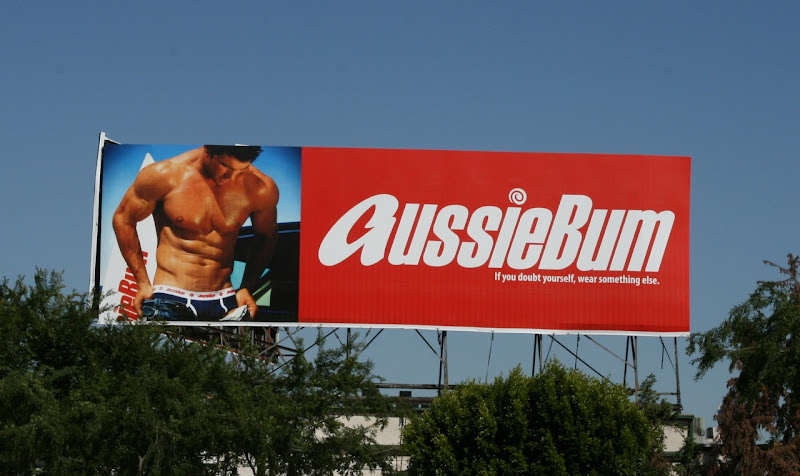 AussieBum hot male model underwear billboard