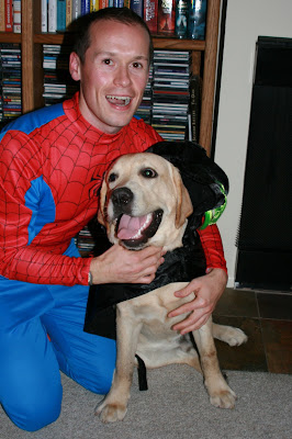 Halloween pup & Spider-man