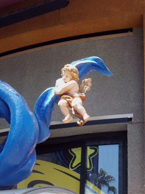Winged cherub angel at Universal Citywalk