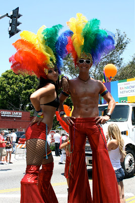 West Hollywood Gay Pride stiltwalkers 2010