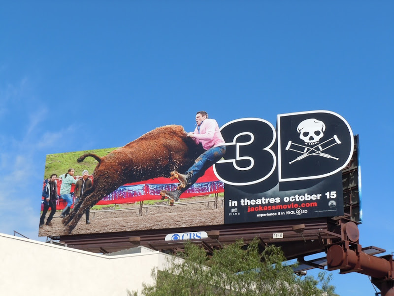 Jackass 3D bull billboard