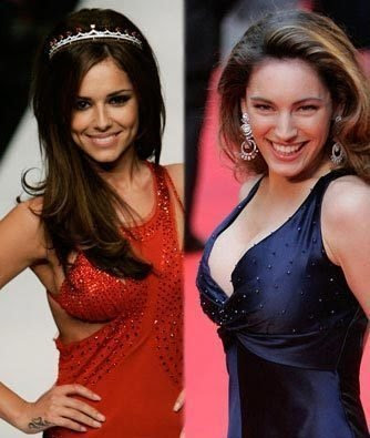 Victoria Beckham's short cut came second while model Kelly Brook third.