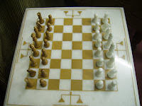 Chess board in square shape with logo