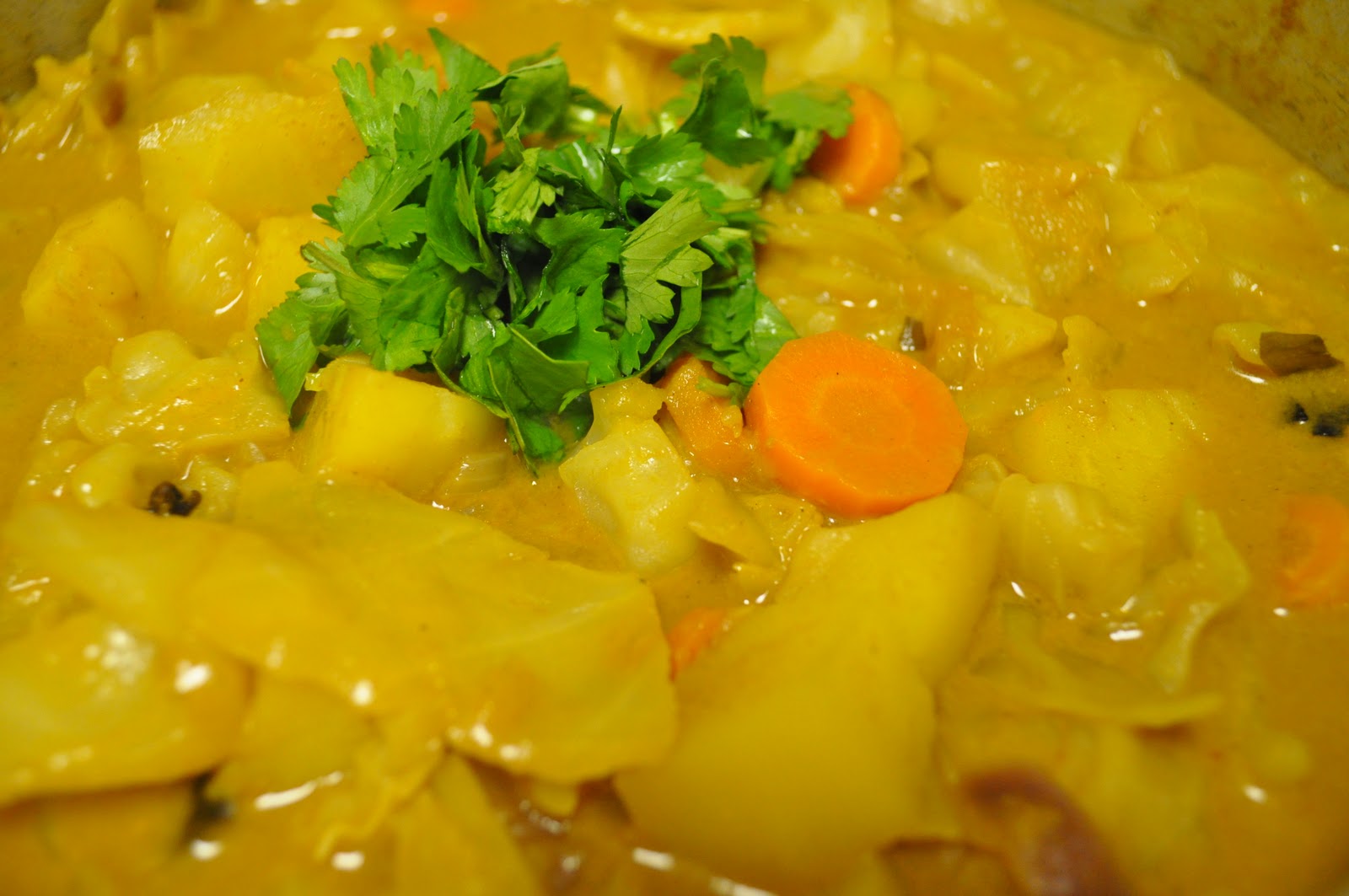 Sharmi's Kitchen Cabbage Carrot Curry