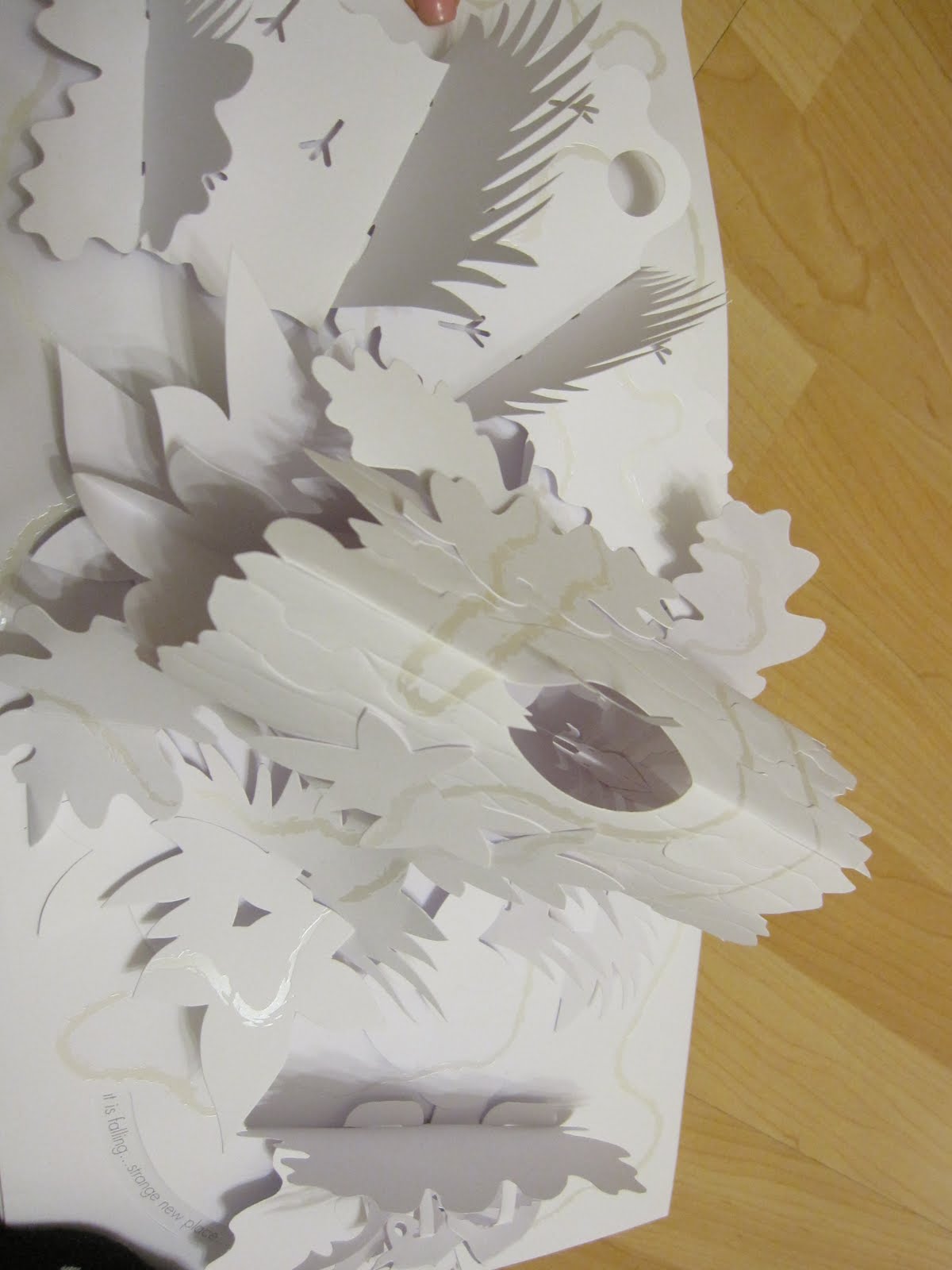 Trail paper poetry pop-up