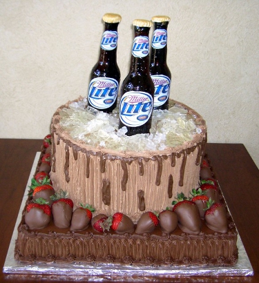 beer bottle cake.