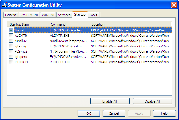 Which Startup Programs To Disable Xp