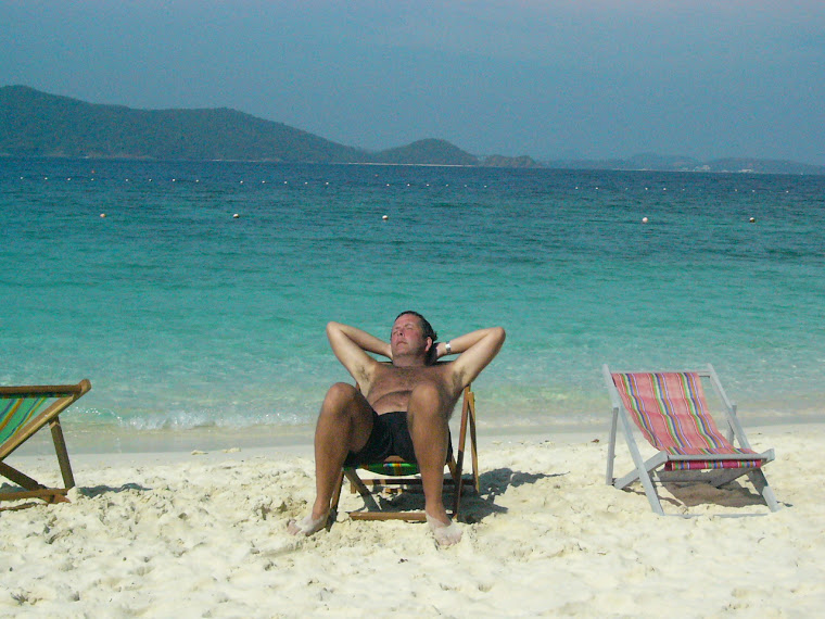 pile relaxing on coral island