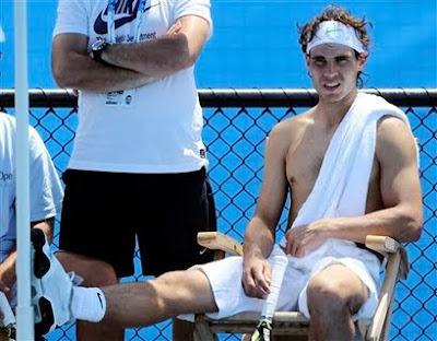 Rafael Nadal Shirtless. Rafael Nadal, shirtless,