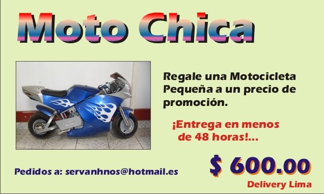 VENDO MOTOCICLETA CHICA DE OCASIÓN