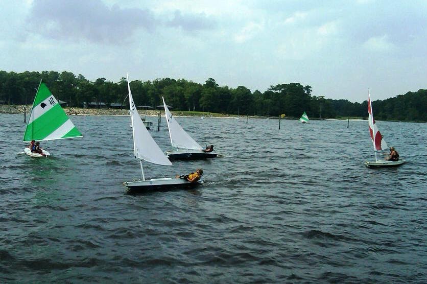 Camp Sea Gull and Camp Seafarer Three Minutes Racing Sunfish...
