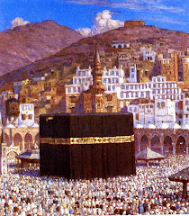 Fig. 55. Prayer in the Ka’aba, according to a painting by Ettiene Donet