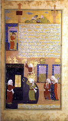 Fig. 45. Miniature of Raudat as-Safa by Mir Havand. Shiraz. Muhammed and  Ali purifying the Ka’aba