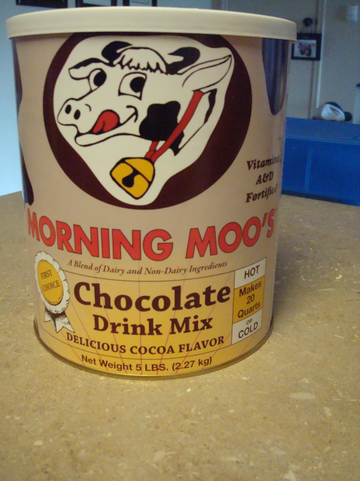 my family prepared Morning Moo's Chocolate Drink Mix