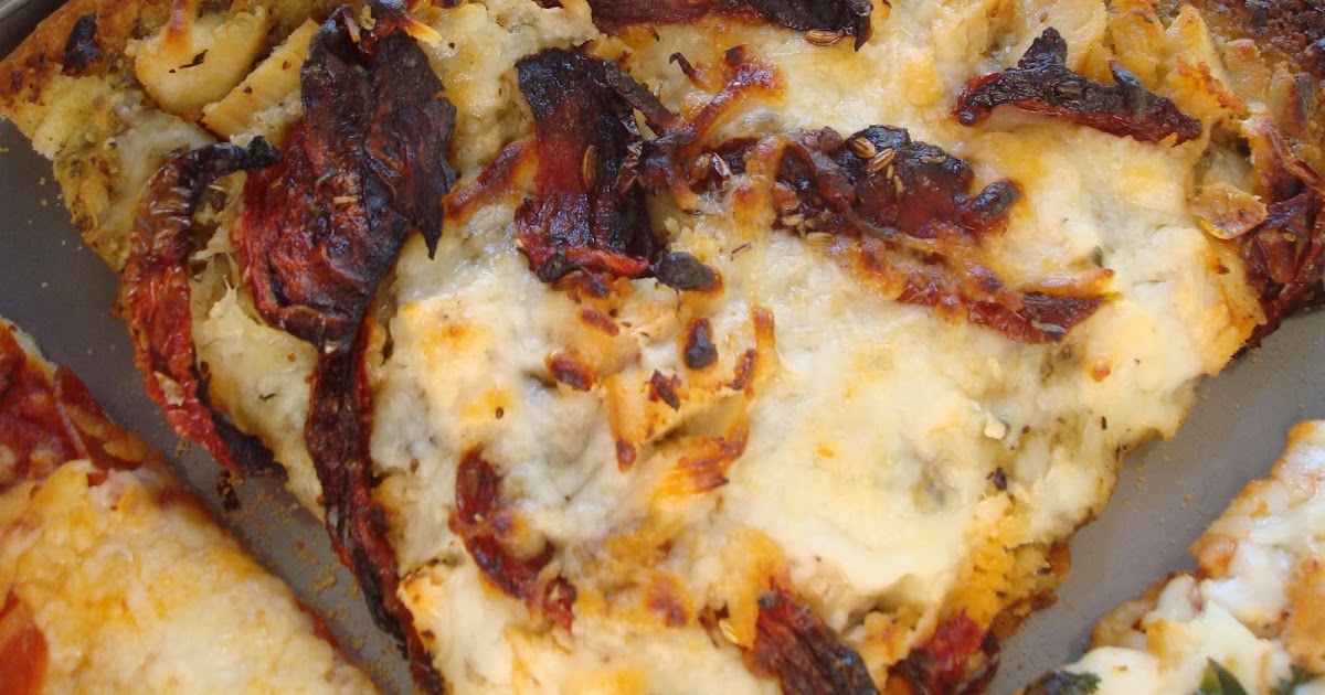 menu managed Sun Dried Tomato Chicken Pesto Pizza