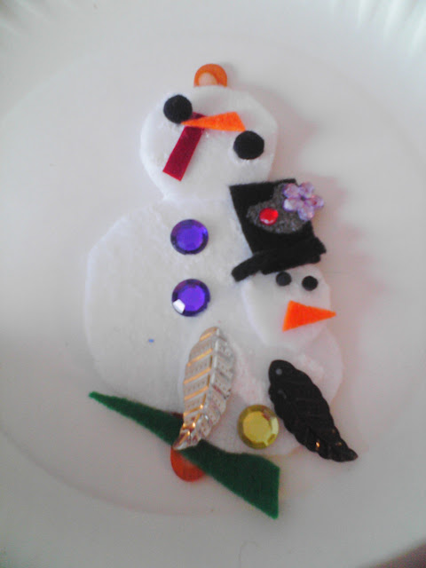 Winter Craft for Kids (Preschool) Snowmen Magnet