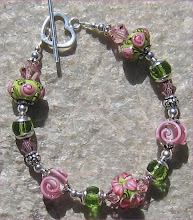 Pink and Green Garden Bracelet