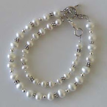 Baby and Mom matching Freshwater Pearl and Bali Silver Bracelet