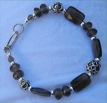 Faceted Smokey Quartz and Bali Silver