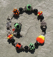 Halloween Lampwork Bracelet