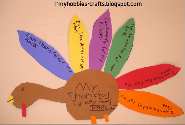 My Hobbies And Crafts Thankful Turkey Craft