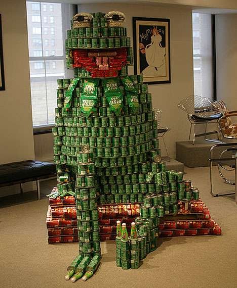 Cool Canned Food Sculptures Cool Canned Food Sculptures