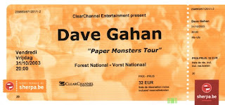 Dave Gahan (of Depeche Mode) - Live at Forest National, Brussels, 31 October 2003 (2 CD) bootleg