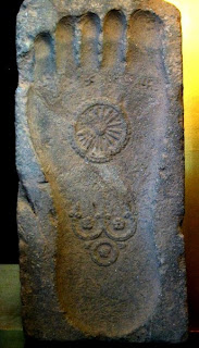 Footprint of the Buddha - http://commons.wikimedia.org/wiki/Image:Buddha-Footprint.jpeg