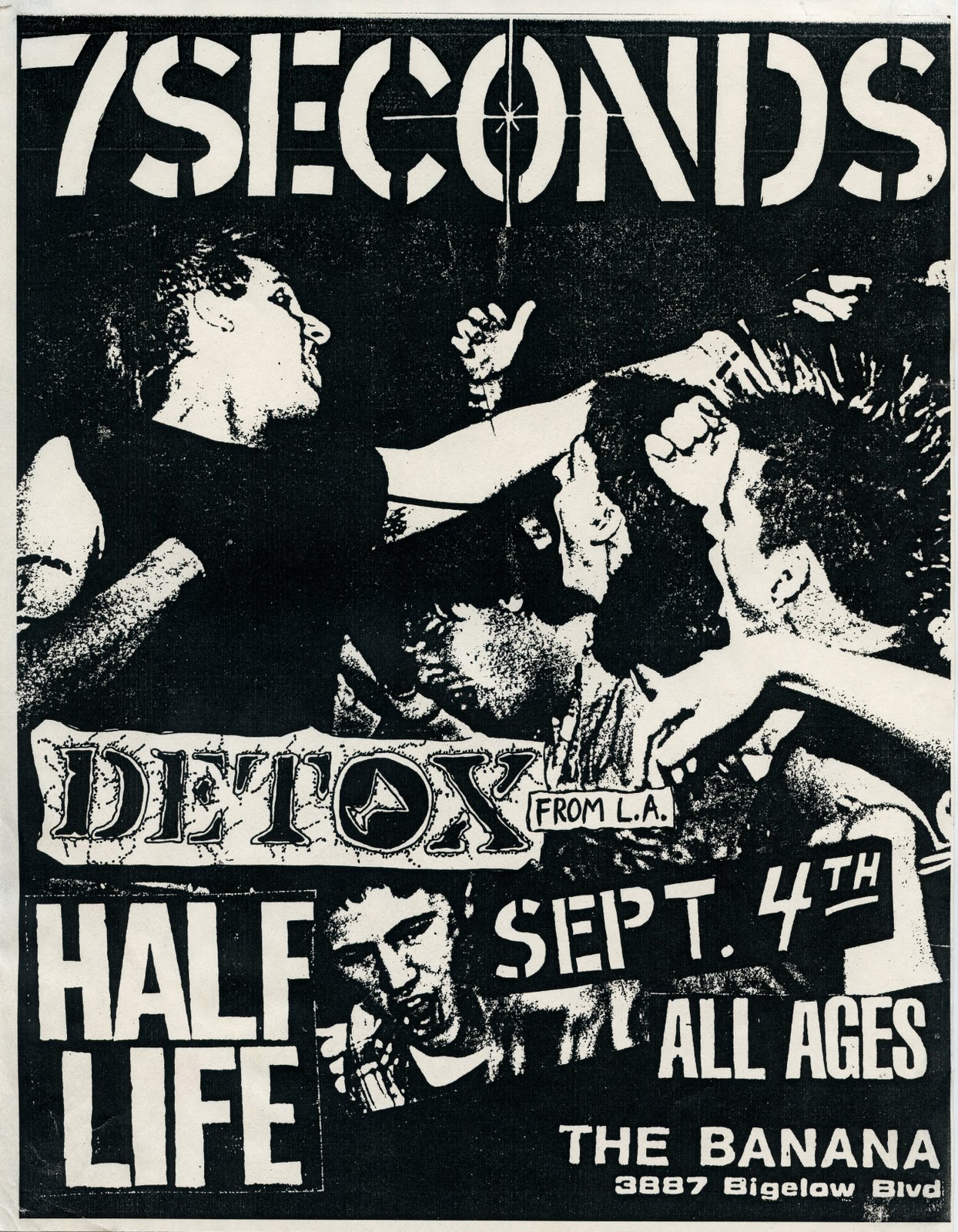 polluted brain mix of flyers from around the u s during the 80s 7 seconds flyer
