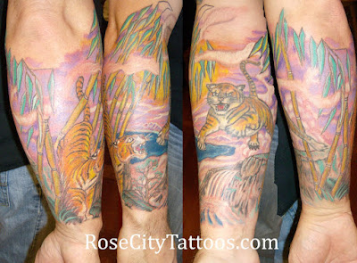 Tiger tattoo sleave