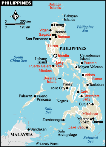 map of philippines. The Philippines is