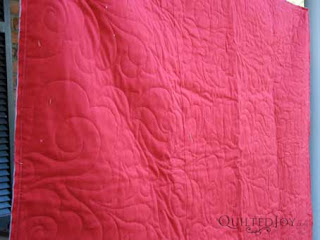 Rail Fence quilt, quilted by Angela Huffman